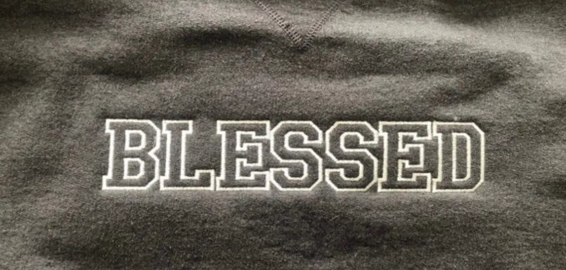 Blessed Unisex Simple Christian Crew Sweatshirt - Memes Custom Stitches LLC