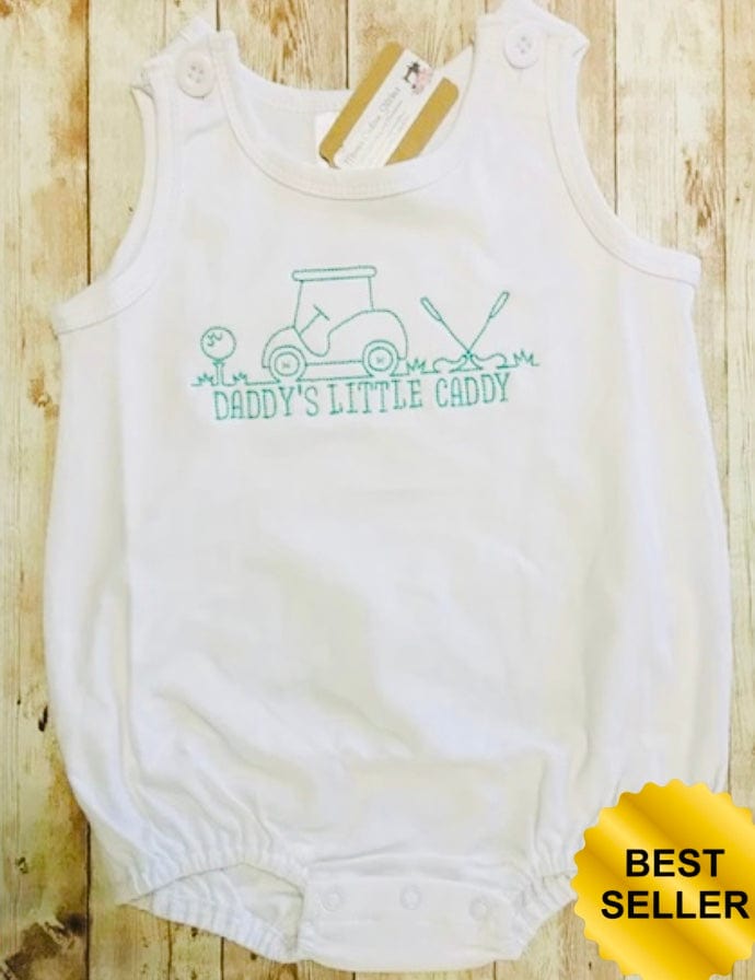 Daddys Little Golf Caddy Baby Romper Sunsuit Gift
