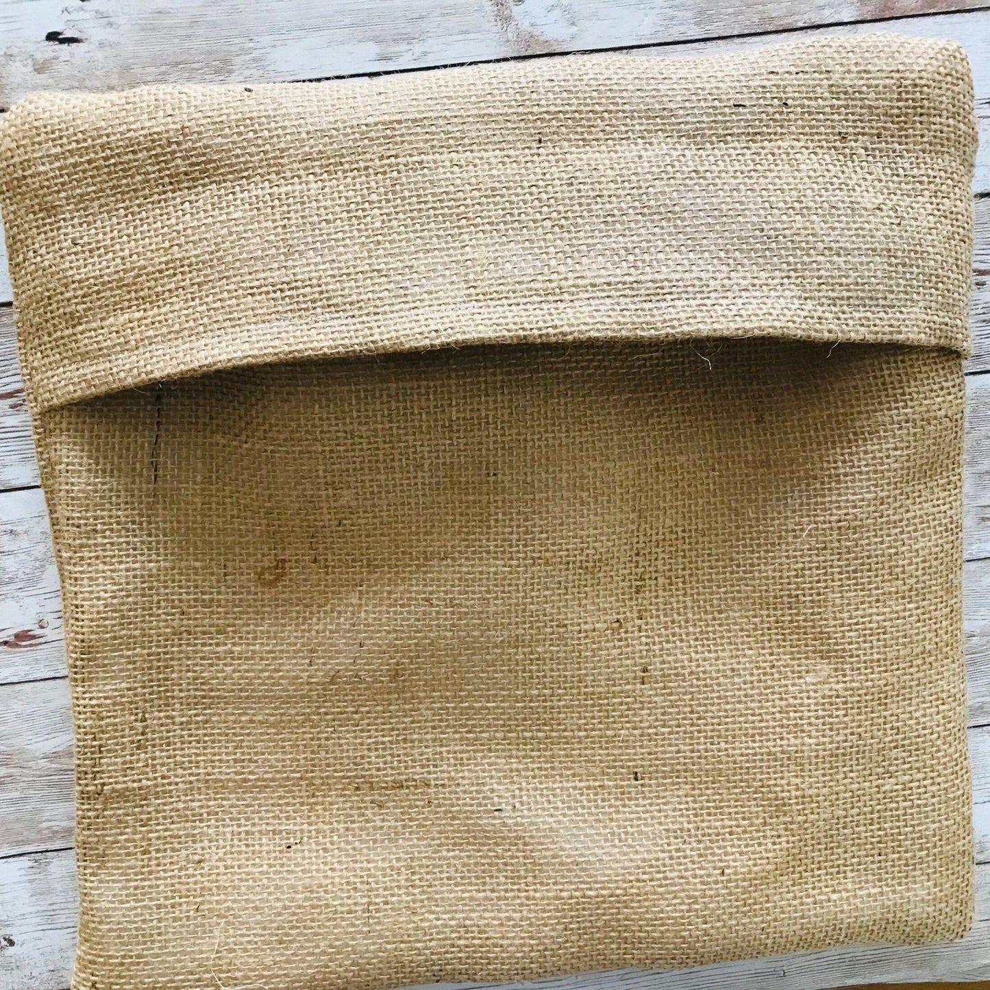 Handmade Personalized Monogram Burlap Throw Pillow Cover, Housewarming Gift - Memes Custom Stitches LLC