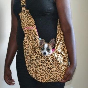 Handmade Tiny Size Pet Sling Carrier , Small Pet Hands Free Holder - Memes Custom Stitches LLC