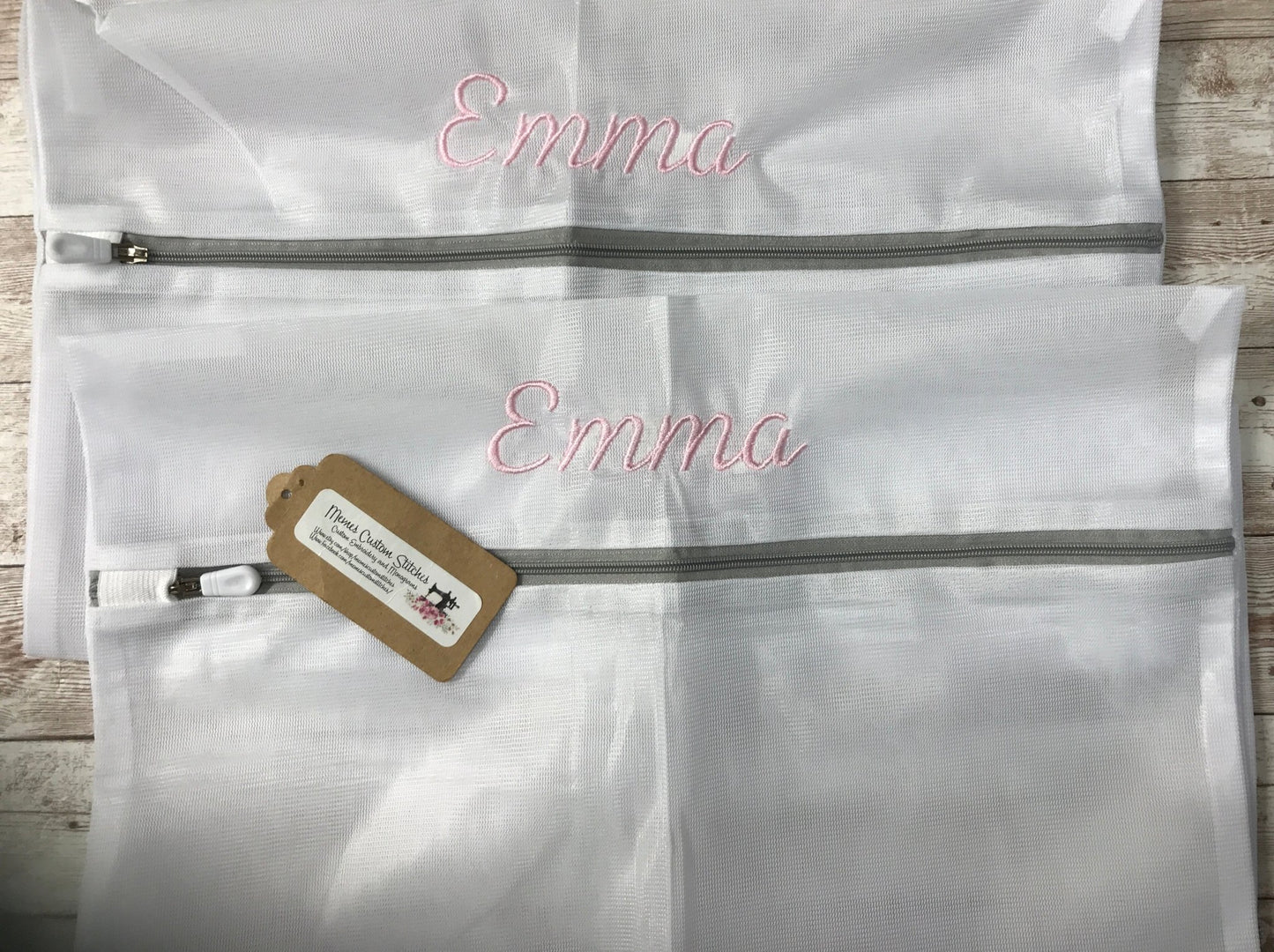 Personalized Name /Word 16x20 Mesh Laundry Zipper Bag, Travel Mesh Bag - Memes Custom Stitches LLC