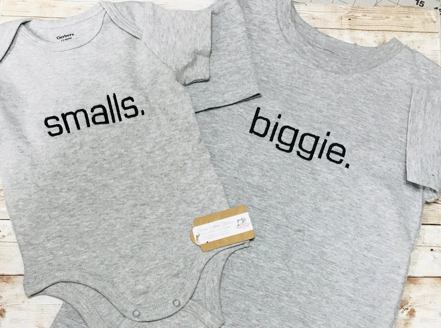 Sibling Biggie Smalls Matching Bodysuit Onesie - Memes Custom Stitches LLC