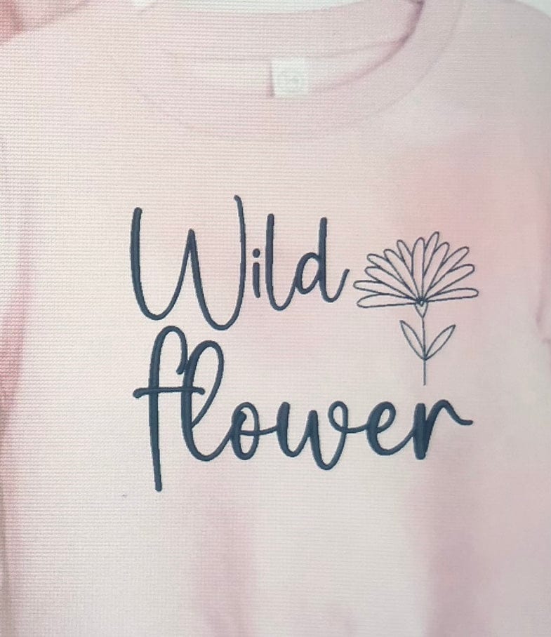 Wild Flower Baby Toddler Girls Unisex Crew Fleece Sweatshirt - Memes Custom Stitches LLC