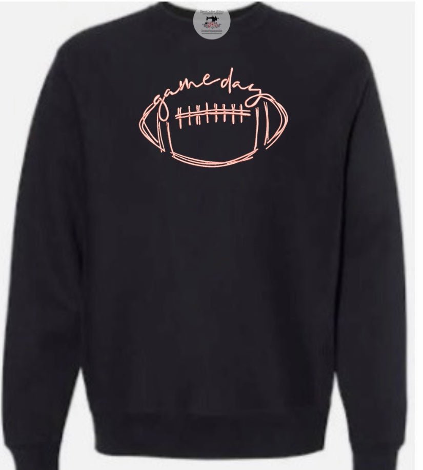 Women’s Game - day Football Adult Unisex Fleece Embroidered Crew Sweatshirt - Memes Custom Stitches LLC