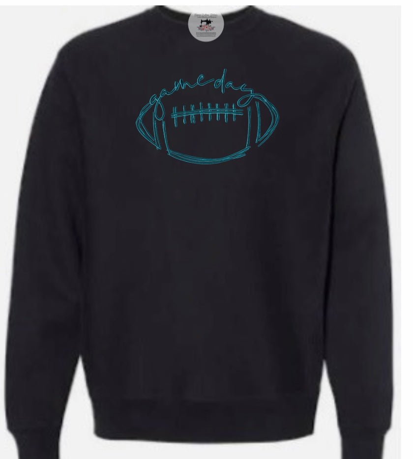 Women’s Game - day Football Adult Unisex Fleece Embroidered Crew Sweatshirt - Memes Custom Stitches LLC