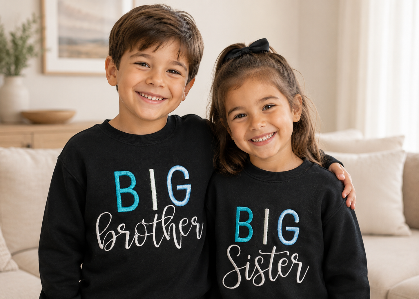 Kids Sibling Big Sister Brother Fleece Sweatshirt