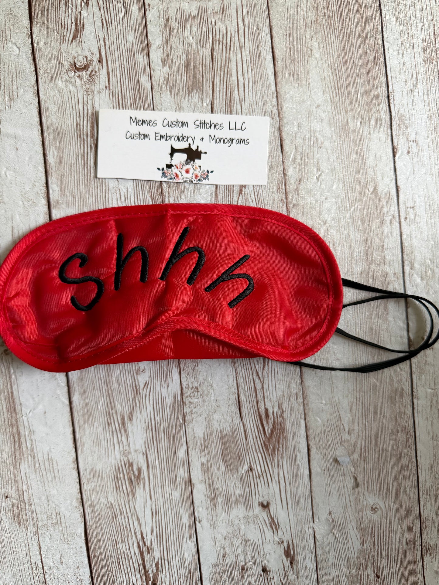 Women’s Embroidered Satin Sleep Mask| Custom Embroidered Sleep Eye Mask | Bridesmaid Gift | Self-Care Gift