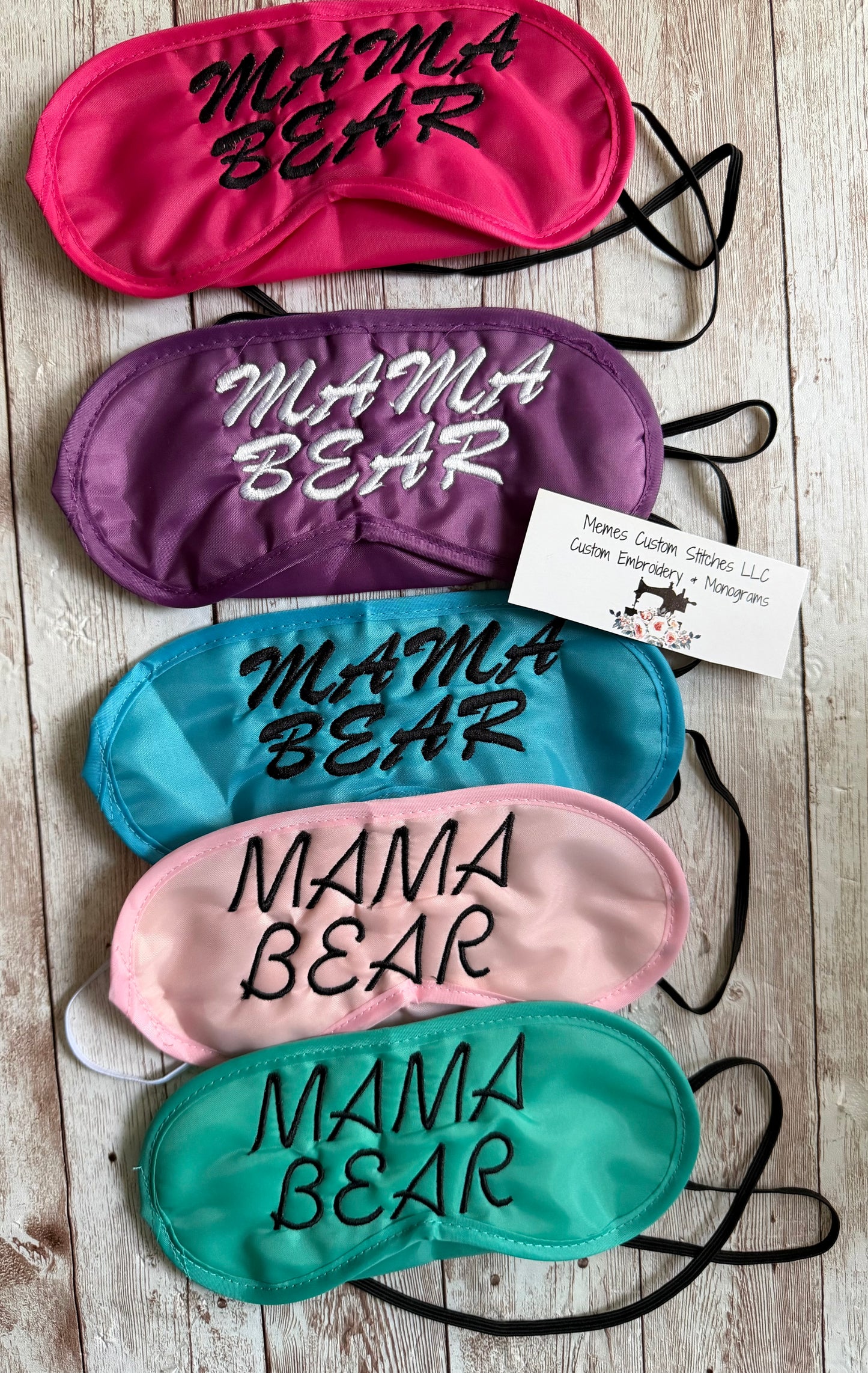 Women’s Embroidered Satin Sleep Mask| Custom Embroidered Sleep Eye Mask | Bridesmaid Gift | Self-Care Gift