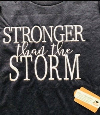 Adult Christian Stronger than the Storm Unisex Sweatshirt - Memes Custom Stitches LLC
