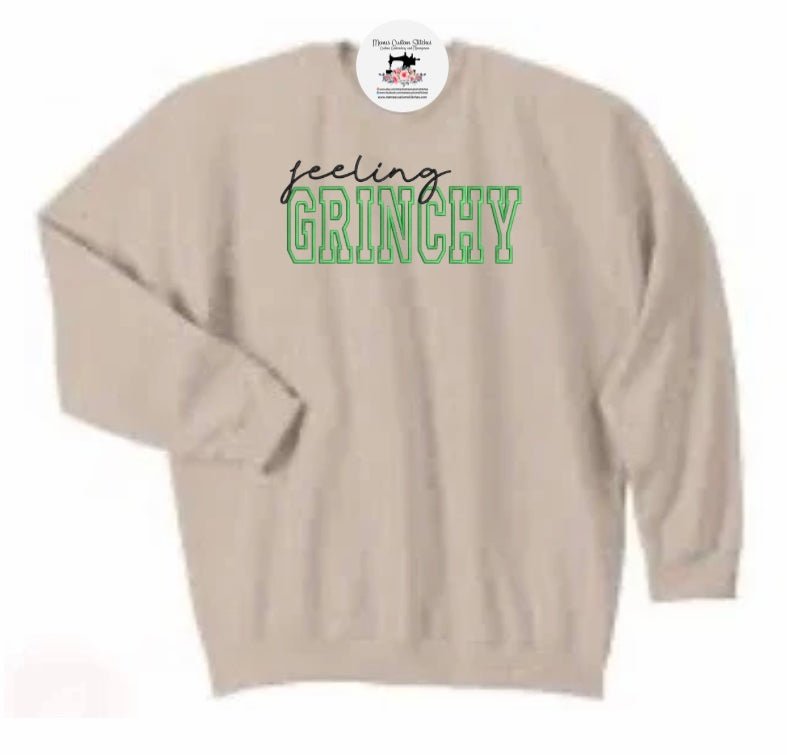 Adult Christmas Holiday Grinchy Crew Sweatshirt - Memes Custom Stitches LLC