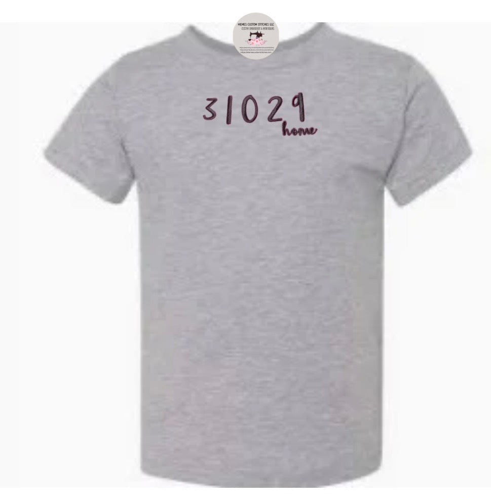 Adult Personalized Zipcode Home Unisex Short Sleeve T Shirt - Memes Custom Stitches LLC