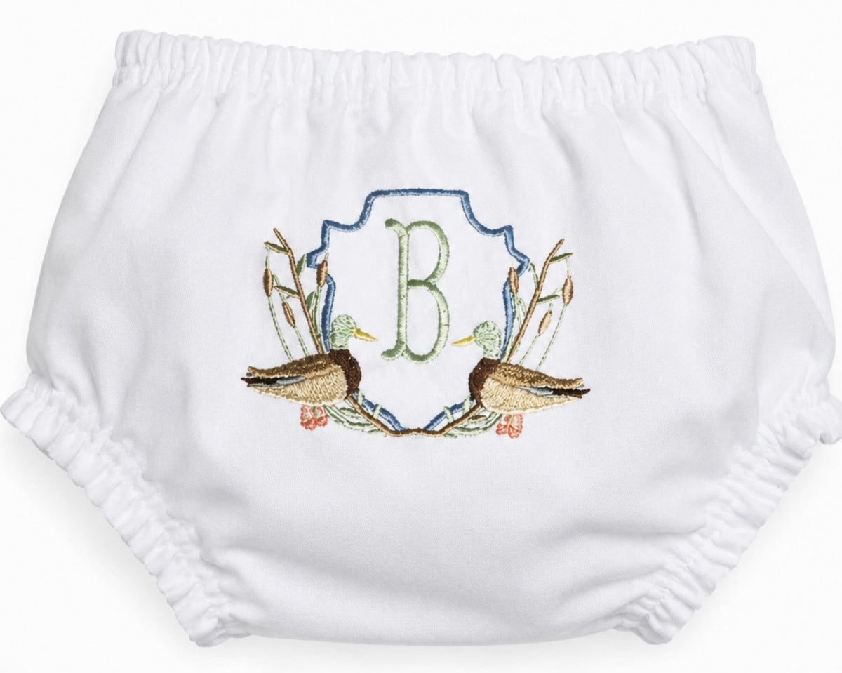 Baby Boy Personalized Mallard Duck Diaper Cover Bloomer - Memes Custom Stitches LLC
