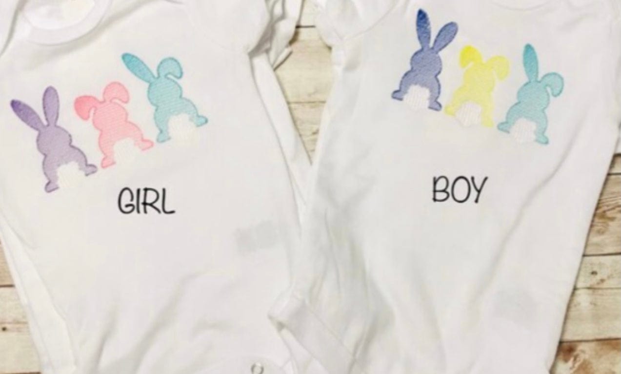 Baby Easter Bunny Short Sleeve White Unisex Bodysuit Onesie - Memes Custom Stitches LLC