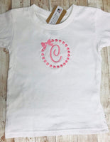 Baby Girl Personalized Pink Bow Toddler Tshirt - Memes Custom Stitches LLC