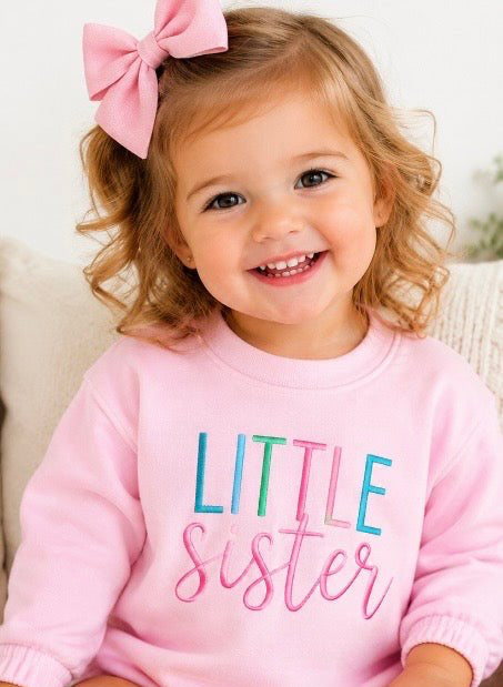 Baby Little Brother Little Sister Sibling Unisex Sweatshirt Romper - Memes Custom Stitches LLC
