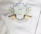 Baby Toddler Boy Mallard Duck Crest Initial Tshirt - Memes Custom Stitches LLC