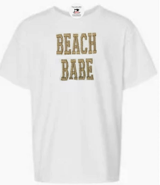 Beach Babe Adult Unisex White T Shirt - Memes Custom Stitches LLC