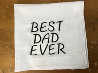 Best Dad Ever 100%Cotton Custom Handkerchief, Fathers Day Gifts, Gifts for Him - Memes Custom Stitches LLC