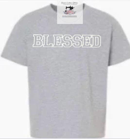 Blessed Unisex Simple Christian Tshirt Gift - Memes Custom Stitches LLC