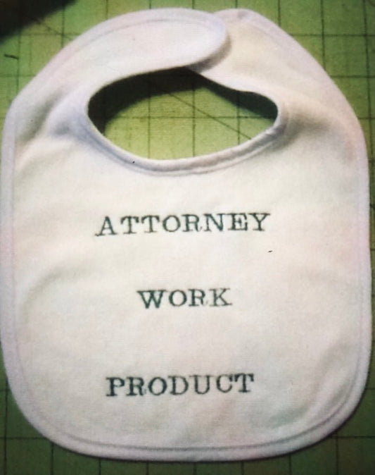 Custom Attorney Lawyer Baby Bib, Unisex Baby Shower Gifts - Memes Custom Stitches LLC