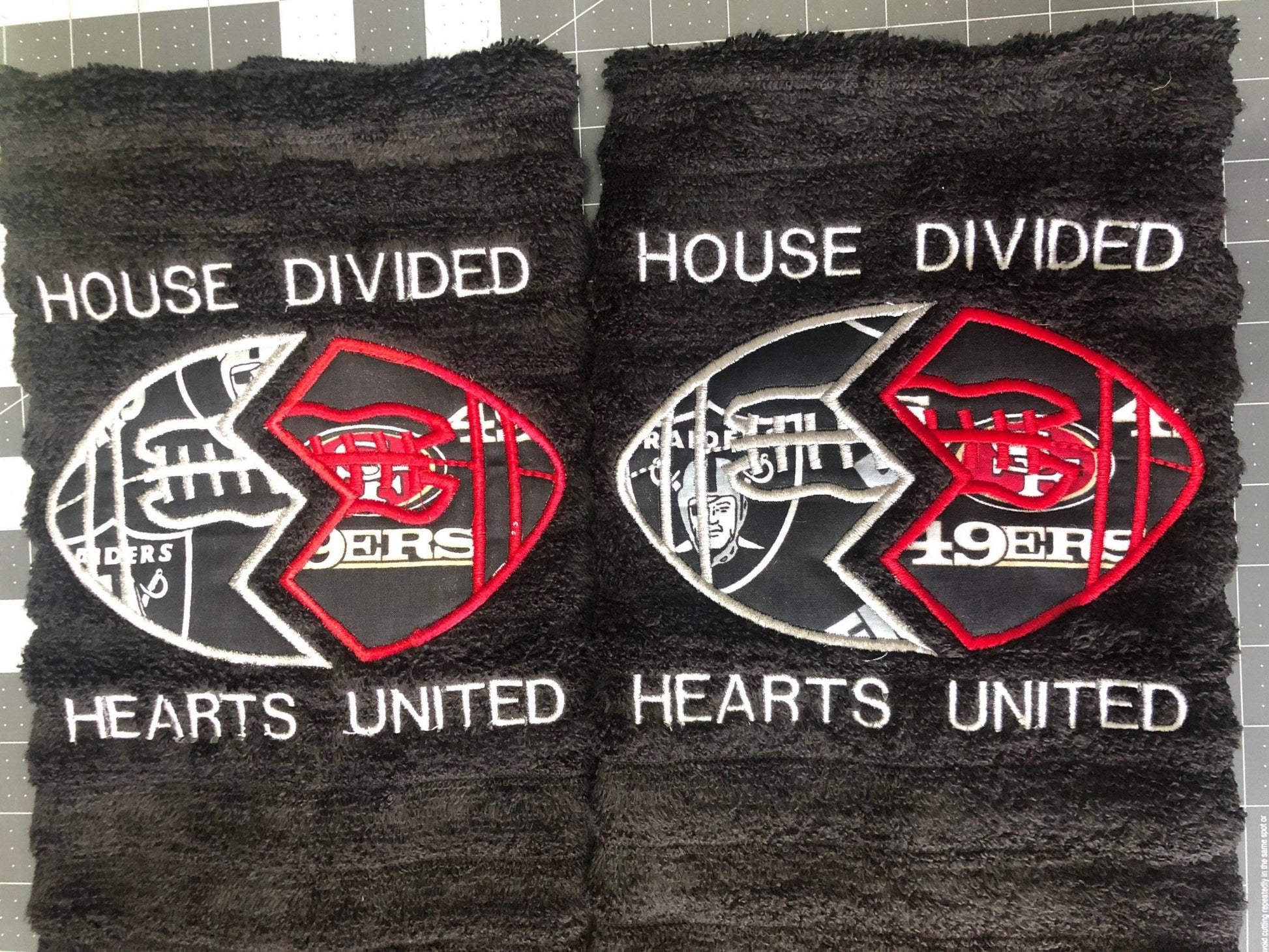 Custom Mancave Football House Divided College/Nfl Towel Sets, Sports Decor Gifts, - Memes Custom Stitches LLC