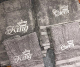 Custom Royalty King and Queen Towel Sets, Wedding Housewarming Gifts - Memes Custom Stitches LLC