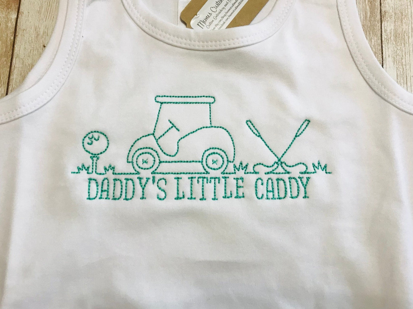 Daddys Little Golf Caddy Baby Toddler Bubble Romper,Golf Lover Baby Gift - Memes Custom Stitches LLC