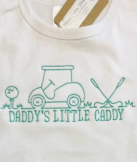 Daddys Little Golf Caddy Baby Toddler Bubble Romper,Golf Lover Baby Gift - Memes Custom Stitches LLC