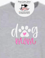 Dog Mom Personalized Name Sleeve Adult Unisex Tshirt , Dog Lover Gift - Memes Custom Stitches LLC