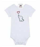 Elephant Heart Balloon Unisex Bodysuit Onesie Gift - Memes Custom Stitches LLC