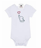 Elephant Heart Balloon Unisex Bodysuit Onesie Gift - Memes Custom Stitches LLC