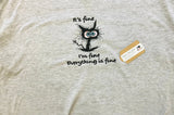 Everything is Fine Cat Funny Adult Casual Weekend Sweatshirt - Memes Custom Stitches LLC