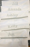 Extra Large Personalized Name /Word 35x43 Mesh Laundry Zipper Bag, Travel Mesh Bag - Memes Custom Stitches LLC