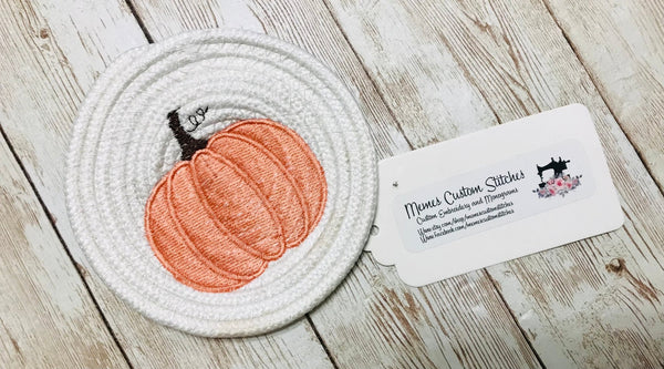 Fall Pumpkin Rope Drink Coasters, Fall Decor, Housewarming Birthday Gifts - Memes Custom Stitches LLC