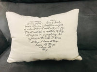 Farmhouse Love Is Patient Christian Heart Throw Pillow Cover , Christian Love Decor Gifts,Housewarming Gifts - Memes Custom Stitches LLC