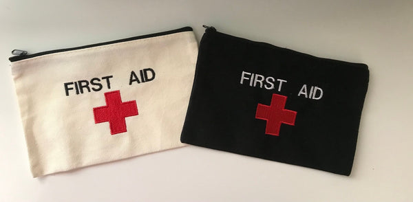 First Aid Red Cross Medicine Zipper Canvas Bag Pouch, Ouch Bag, Travel Medicine Toiletry Bag,Doctor Nurse Graduation Gift - Memes Custom Stitches LLC