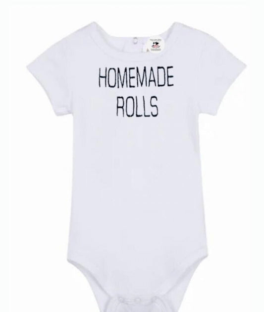 Funny Homemade Rolls Baby Toddler Unisex Bodysuit Onesie Gift - Memes Custom Stitches LLC