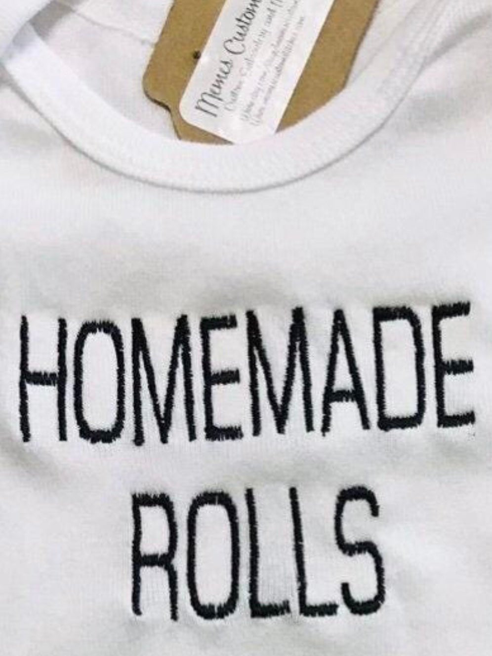 Funny Homemade Rolls Baby Toddler Unisex Bodysuit Onesie Gift - Memes Custom Stitches LLC