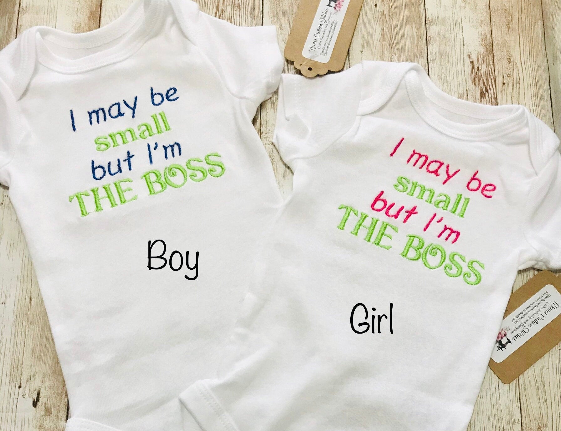 Funny Small Boss Baby Unisex Bodysuit Onesie Gift - Memes Custom Stitches LLC