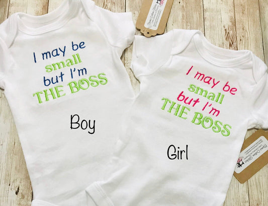 Funny Small Boss Baby Unisex Bodysuit Onesie Gift - Memes Custom Stitches LLC