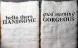 Gorgeous Handsome Bathroom Towel Set, Wedding Anniversary Gifts,Bath Decor - Memes Custom Stitches LLC