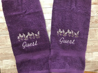 Guest Flower Towel Sets Bath Decor, Housewarming Gifts, Salon Spa Towels - Memes Custom Stitches LLC