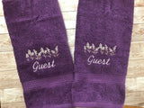 Guest Flower Towel Sets Bath Decor, Housewarming Gifts, Salon Spa Towels - Memes Custom Stitches LLC