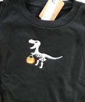 Halloween Dinosaur Skeleton Toddler Kids Baby Unisex T - Shirt - Memes Custom Stitches LLC