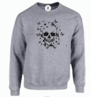 Halloween Spooky Skull Adult Unisex Sweatshirt - Memes Custom Stitches LLC