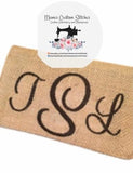 Handmade Personalized Monogram Natural Burlap Checkbook Cover,Gifts for her, Personalized Gifts - Memes Custom Stitches LLC