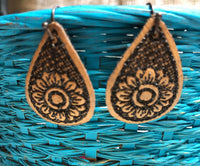 Handmade Teardrop Sunflower Earrings, Custom Statement Woman Teen Jewelry,Gifts for Her - Memes Custom Stitches LLC