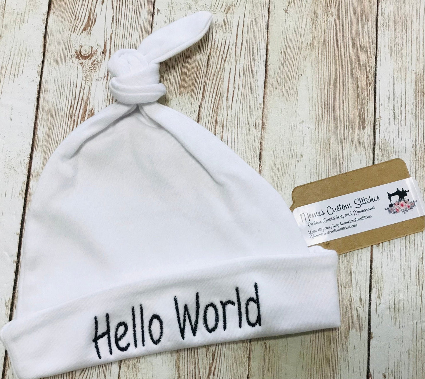 Hello World Newborn Home Coming ,Sleep Gown Cap Onesie Gift Set - Memes Custom Stitches LLC