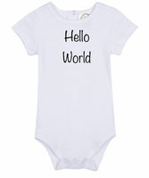 Hello World Newborn Home Coming ,Sleep Gown Cap Onesie Gift Set - Memes Custom Stitches LLC