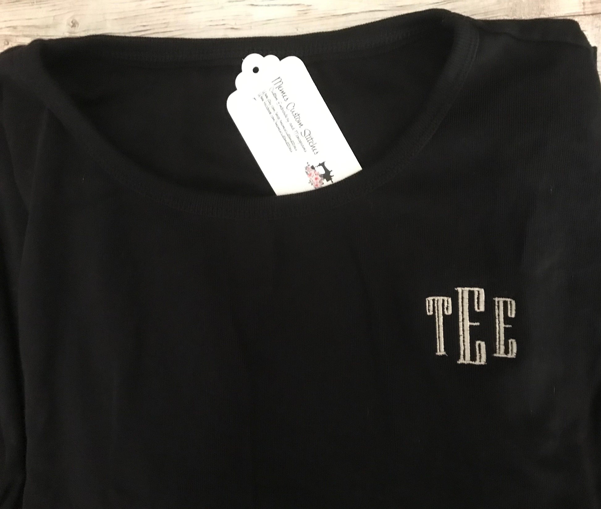 monogram adult long sleeve tee